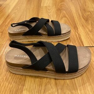 Madden Girl Black Platform Sandals